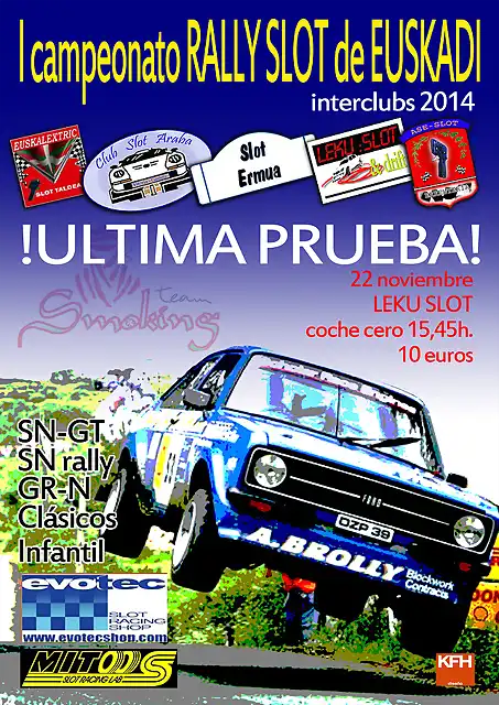 cartel  1er campeonato interclubs ..ultima prueba