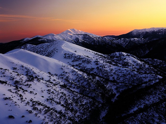 First Light on Mount Feathertop, Alpine National Park, Victoria, Australia First Light on Mount Feathertop, Alpine National Park, Victoria, Australia