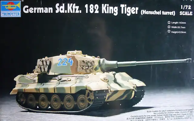 Trumpeter - Sd.Kfz.182 King Tiger (Henschel Turret) - 1-72