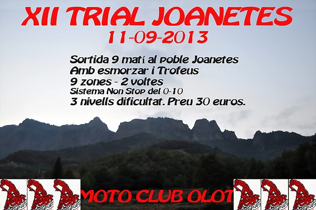 XII TRIAL JOANETES 2013 - POSTER