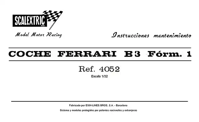 4052 - Ferrari B3 Form.1 - 1