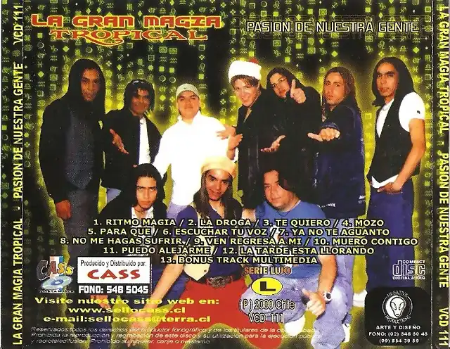 La Gran Magia Tropical - Pasion De Nuestra Gente (2000) Trasera