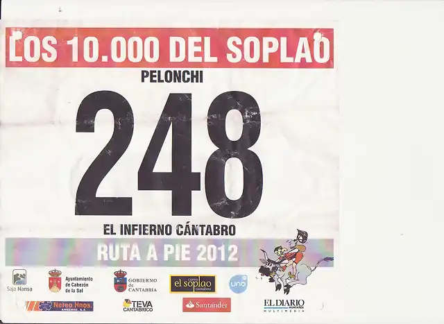 Dorsal 10000 del Soplao 2012