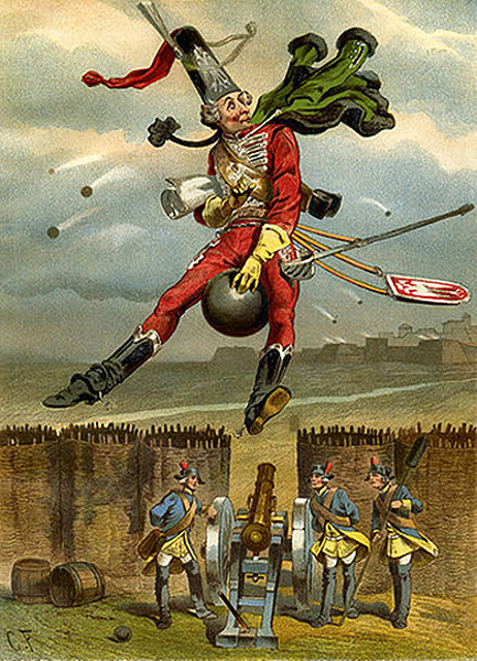 346px-Gottfried_Franz_-_Munchhausen_overriding_a_cannon-ball