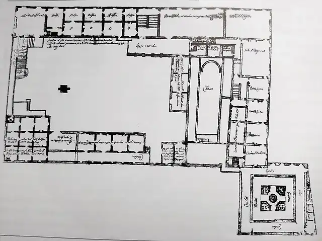 mappa palazzo Venezia XVII secolo