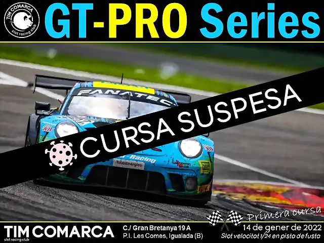 Cartell GT Pro - cursa 1s