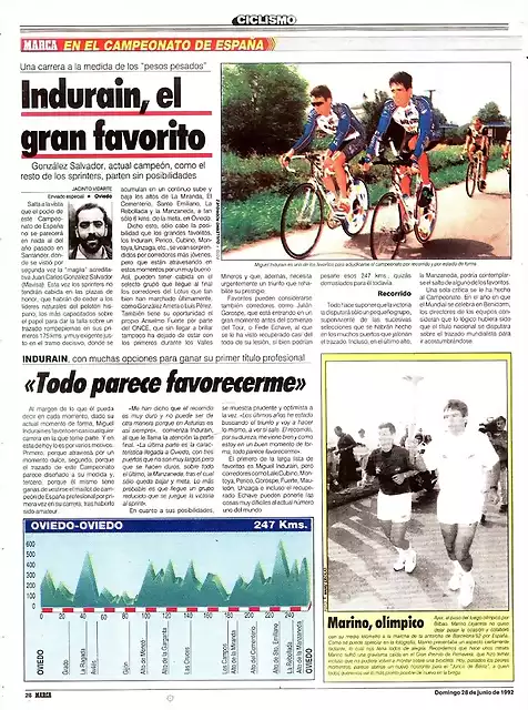 Ciclismo 1992 - Campeonato de Espaa