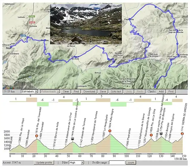 Bjar - Sierra de Gredos 150 km.