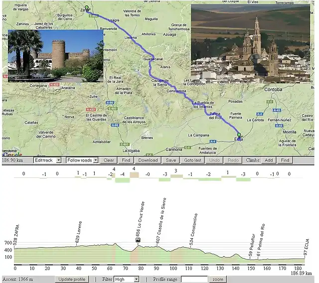 Zafra - cija 187 km.