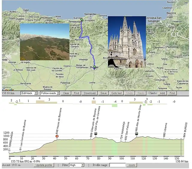 Torrelavega - Burgos 158 km.