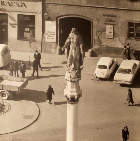 Zagreb - Denkmal vor Kathedrale, 1971