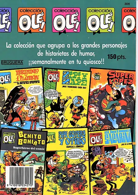 Contraportada de Bruguera 80s I