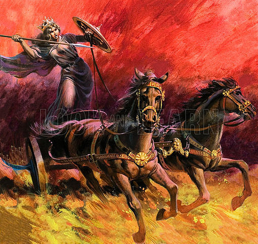 boudica en carro guerra