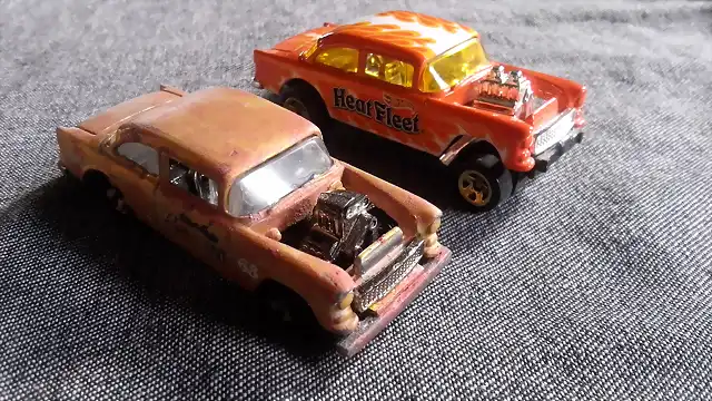 Bel Air 55 Gasser HW restaurado a rat rod - comparacin (2)