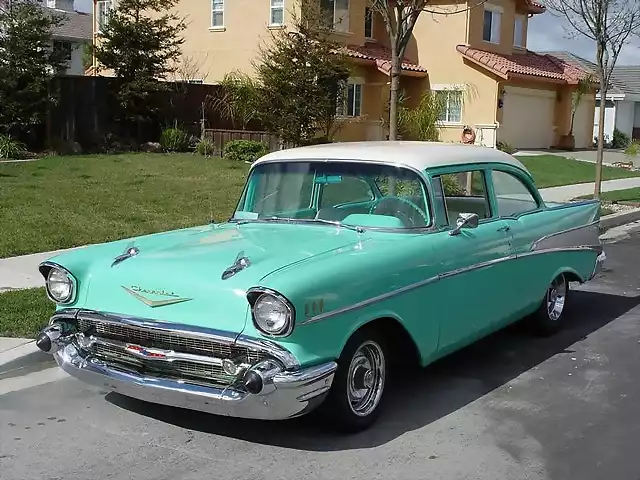 Tropycal Turquoise 57 chevy