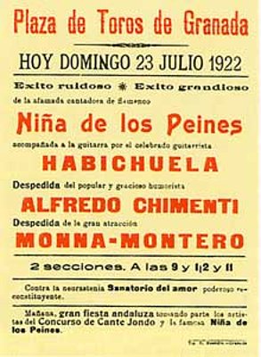 Cartel anuncio de la Nia de los peines.