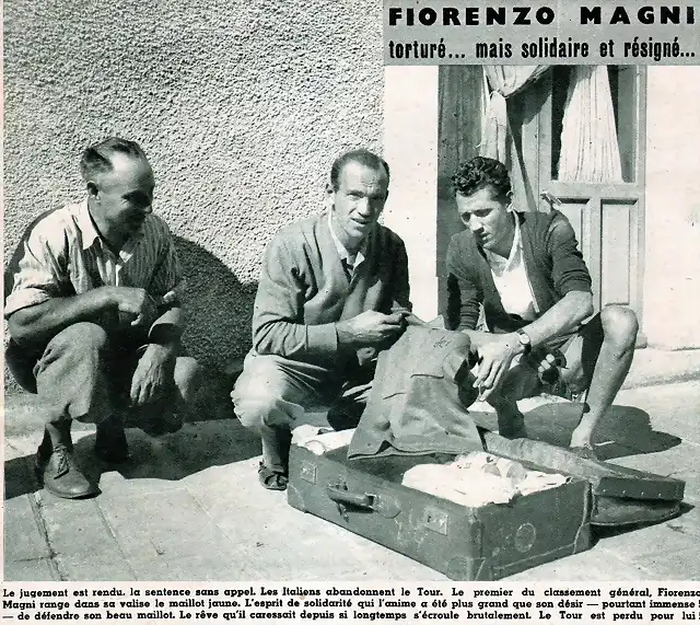 42. 1950 - Tour. Fiorenzo Magni, solidario y resignado.