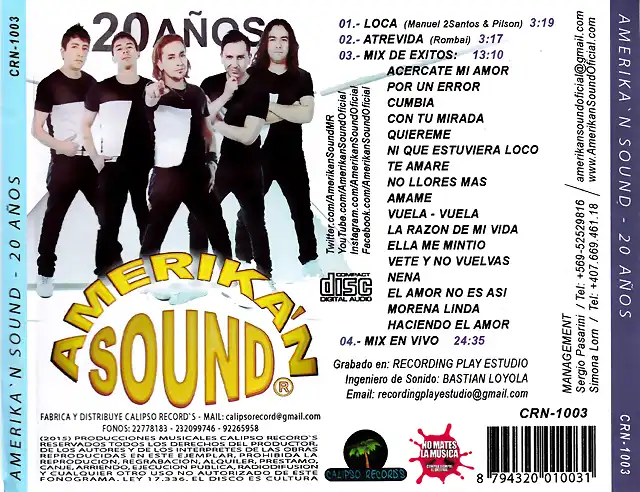 Amerikan Sound - 20 A?os (2015) Trasera