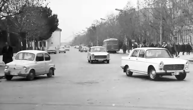 Podgorica - Die Kreuzung in der N?he des Hotels Crna Gora,1968