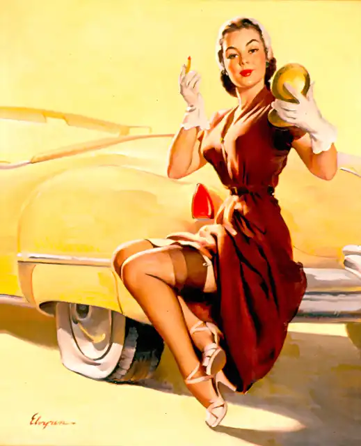 Pin-Up-by-Gil-Elvgren-car