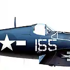 116. F4U-1D Corsair No.155 flown by Lt(jg) Wilbert 'Beads' Popp of VF-84, USS Bunker Hill February 1945