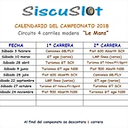 Calendario 2018 Circuito madera Le Mans