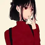 anime-girl-with-black-hair-and-a-red-sweater-vector