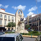 Estatua al generalisimo en la avenida en MELILLA