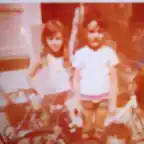 Fabin y su prima con Gusti: febrero 1974