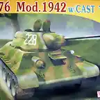 Dragon - T-34-76 Mod.1942 cast turret - 1-72