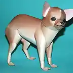 Chihuahua (Cabeza de manzana) Papercraft