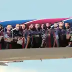 Decoracin con los jugadores del que dicen es el mejor equipo del mundo en un Boeing 737-8CT de Turkish Airlines