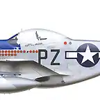 39. P-51D Mustang sn 44-14696 PZ-H 'Hell-er-Bust' flown by Capt. Edwin L Heller of the 486th FS, 352nd FG