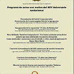 programa de actos xxv aniversario