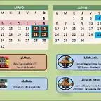 Calendario mayo junio