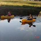 Karen en kayak