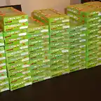 75 cajas verdes