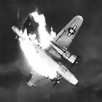 Martin B-26 Marauder alcanzado por fuego antiaereo