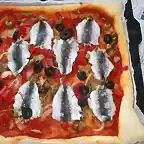 Coca de sardinas