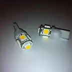 T10 5 LED Blanco Calido