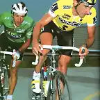 1991 - Giro. Lejarreta y Gastn en el Pordoi