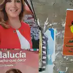 Carteles del PSOE tapando un cartel de Teatro en Riotinto.Fot.J.Ch.Q.06.03.2015 (2)