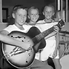 The Bee Gees as children, Barry 12 and 9-year-old twin brothers Robin and Maurice Gibb
