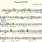 Análisis de un fragmento melódico de Virgen del Valle