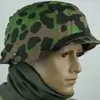 WW2 German Waffen SS plain tree camo M35 helmet