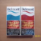 Cigarrillos chilenos marca Belmont.