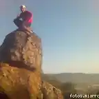 Mi hermano saludando el mismo dia de escalada :)