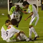 festejo del segundo gol