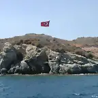 la bandera en el islote jejeje