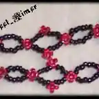 Pulsera doble roja - negra